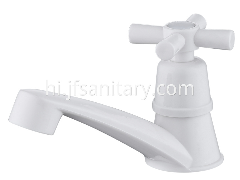 White Abs One Hole Sanitary Ware Sink Faucet